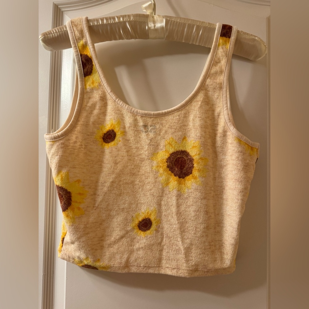 NWT Kohl's Cream Sleeveless Crop Tank Top - Picture 2 of 7